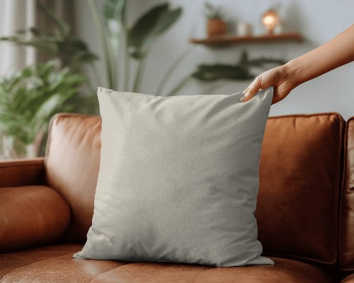 Aquavelvet Latte Scatter Cushion